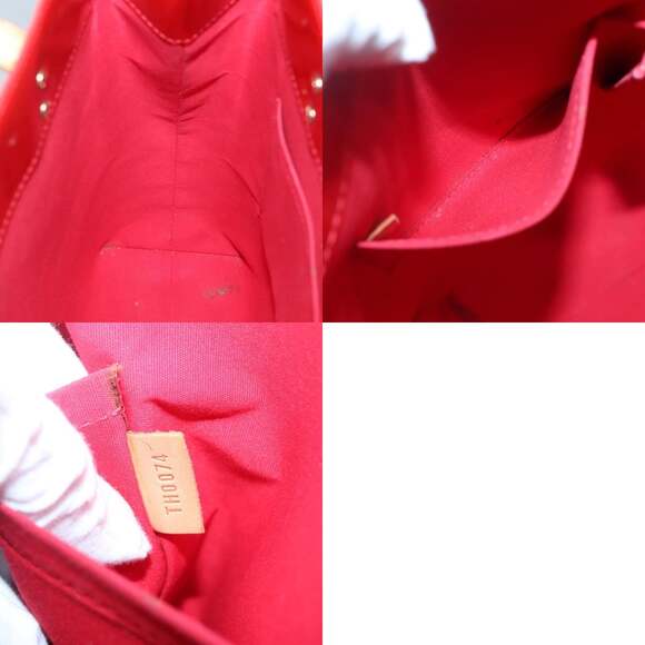 LOUIS VUITTON Monogram Vernis Reade MM Hand Bag Red Rouge M91086 - Picture 12 of 12